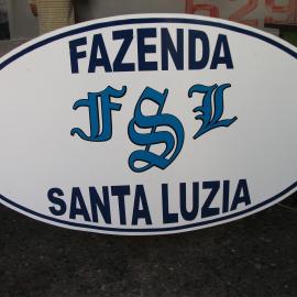 Placa Fazenda Sta Luzia